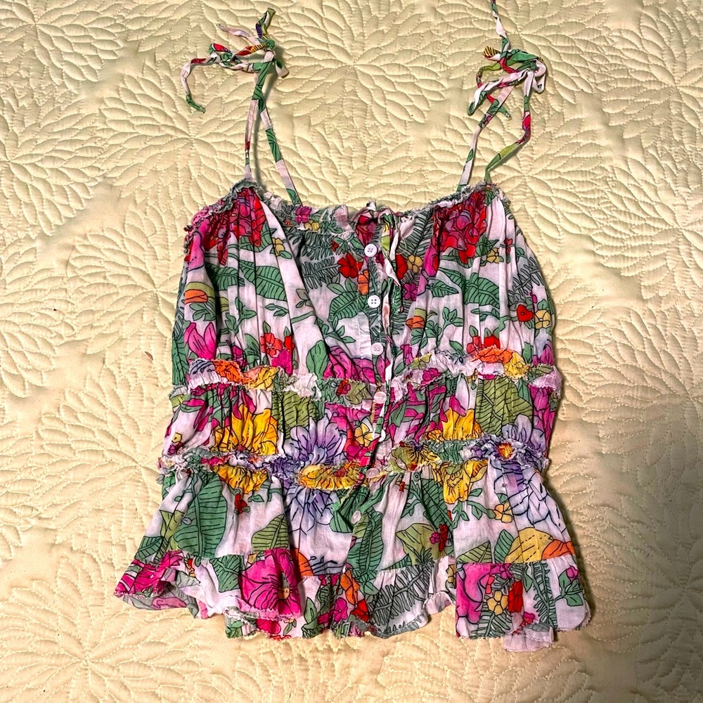 Floral Anthropologie Top